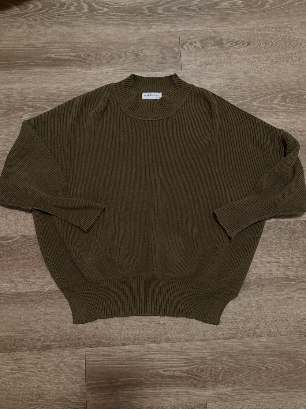 Mod Boutique Oversized Olive Mockneck Sweater